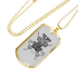 Any Man Can Be A Father Fishing Necklace Stainless Steel or 18k Gold Dog Tag 24" Chain-Express Your Love Gifts