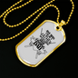 Any Man Can Be A Father Fishing Necklace Stainless Steel or 18k Gold Dog Tag 24" Chain-Express Your Love Gifts