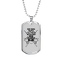 Any Man Can Be A Father Fishing Necklace Stainless Steel or 18k Gold Dog Tag 24" Chain-Express Your Love Gifts