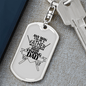 Any Man Can Be A Fishing Dad Keychain Stainless Steel or 18k Gold Dog Tag Keyring-Express Your Love Gifts
