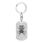 Any Man Can Be A Fishing Dad Keychain Stainless Steel or 18k Gold Dog Tag Keyring-Express Your Love Gifts