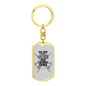 Any Man Can Be A Fishing Dad Keychain Stainless Steel or 18k Gold Dog Tag Keyring-Express Your Love Gifts