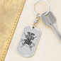 Any Man Can Be A Fishing Dad Keychain Stainless Steel or 18k Gold Dog Tag Keyring-Express Your Love Gifts