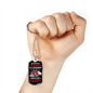 Any Man Can Be A Trucker Dog Tag Stainless Steel or 18k Gold 24" Chain-Express Your Love Gifts
