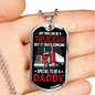 Any Man Can Be A Trucker Dog Tag Stainless Steel or 18k Gold 24" Chain-Express Your Love Gifts