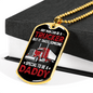 Any Man Can Be A Trucker Dog Tag Stainless Steel or 18k Gold 24" Chain-Express Your Love Gifts