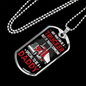 Any Man Can Be A Trucker Dog Tag Stainless Steel or 18k Gold 24" Chain-Express Your Love Gifts