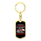 Any Man Can Be A Trucker Swivel Keychain Dog Tag Stainless Steel or 18k Gold-Express Your Love Gifts