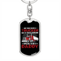 Any Man Can Be A Trucker Swivel Keychain Dog Tag Stainless Steel or 18k Gold-Express Your Love Gifts