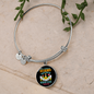 Any Woman Can Be a Border Collie Mom Bracelet Stainless Steel or 18k Gold Circle Bangle-Express Your Love Gifts