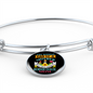 Any Woman Can Be a Border Collie Mom Bracelet Stainless Steel or 18k Gold Circle Bangle-Express Your Love Gifts