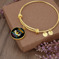 Any Woman Can Be a Border Collie Mom Bracelet Stainless Steel or 18k Gold Circle Bangle-Express Your Love Gifts