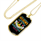 Any Woman Can Be a Border Collie Mom Necklace Stainless Steel or 18k Gold Dog Tag 24" Chain-Express Your Love Gifts