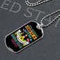 Any Woman Can Be a Border Collie Mom Necklace Stainless Steel or 18k Gold Dog Tag 24" Chain-Express Your Love Gifts