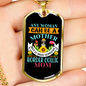 Any Woman Can Be a Border Collie Mom Necklace Stainless Steel or 18k Gold Dog Tag 24" Chain-Express Your Love Gifts