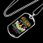 Any Woman Can Be a Border Collie Mom Necklace Stainless Steel or 18k Gold Dog Tag 24" Chain-Express Your Love Gifts