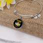 Any Woman Can be a Golden Retriever Mom Bracelet Stainless Steel or 18k Gold Circle Bangle-Express Your Love Gifts