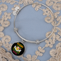 Any Woman Can be a Golden Retriever Mom Bracelet Stainless Steel or 18k Gold Circle Bangle-Express Your Love Gifts