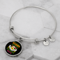 Any Woman Can be a Golden Retriever Mom Bracelet Stainless Steel or 18k Gold Circle Bangle-Express Your Love Gifts