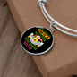 Any Woman Can be a Golden Retriever Mom Bracelet Stainless Steel or 18k Gold Circle Bangle-Express Your Love Gifts