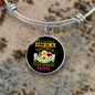 Any Woman Can be a Golden Retriever Mom Bracelet Stainless Steel or 18k Gold Circle Bangle-Express Your Love Gifts