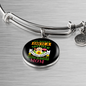 Any Woman Can be a Golden Retriever Mom Bracelet Stainless Steel or 18k Gold Circle Bangle-Express Your Love Gifts
