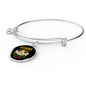 Any Woman Can be a Golden Retriever Mom Bracelet Stainless Steel or 18k Gold Circle Bangle-Express Your Love Gifts