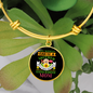 Any Woman Can be a Golden Retriever Mom Bracelet Stainless Steel or 18k Gold Circle Bangle-Express Your Love Gifts