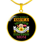 Any Woman Can be a Golden Retriever Mom Circle Necklace Stainless Steel or 18k Gold 18-22"-Express Your Love Gifts