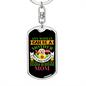 Any Woman Can be a Golden Retriever Mom Keychain Stainless Steel or 18k Gold Dog Tag Keyring-Express Your Love Gifts