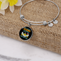 Any Woman Can be a Great Dane Mom Bracelet Stainless Steel or 18k Gold Circle Bangle-Express Your Love Gifts
