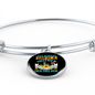 Any Woman Can be a Great Dane Mom Bracelet Stainless Steel or 18k Gold Circle Bangle-Express Your Love Gifts