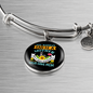 Any Woman Can be a Great Dane Mom Bracelet Stainless Steel or 18k Gold Circle Bangle-Express Your Love Gifts