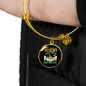 Any Woman Can be a Great Dane Mom Bracelet Stainless Steel or 18k Gold Circle Bangle-Express Your Love Gifts