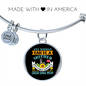 Any Woman Can be a Great Dane Mom Bracelet Stainless Steel or 18k Gold Circle Bangle-Express Your Love Gifts