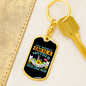 Any Woman Can be a Great Dane Mom Keychain Stainless Steel or 18k Gold Dog Tag Keyring-Express Your Love Gifts