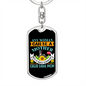 Any Woman Can be a Great Dane Mom Keychain Stainless Steel or 18k Gold Dog Tag Keyring-Express Your Love Gifts