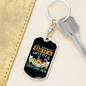 Any Woman Can be a Great Dane Mom Keychain Stainless Steel or 18k Gold Dog Tag Keyring-Express Your Love Gifts
