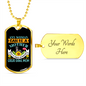 Any Woman Can be a Great Dane Mom Necklace Stainless Steel or 18k Gold Dog Tag 24" Chain-Express Your Love Gifts