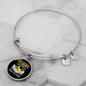 Any Woman Can be a Shih Tzu Mom Bracelet Stainless Steel or 18k Gold Circle Bangle-Express Your Love Gifts