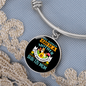Any Woman Can be a Shih Tzu Mom Bracelet Stainless Steel or 18k Gold Circle Bangle-Express Your Love Gifts