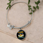 Any Woman Can be a Shih Tzu Mom Bracelet Stainless Steel or 18k Gold Circle Bangle-Express Your Love Gifts