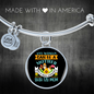 Any Woman Can be a Shih Tzu Mom Bracelet Stainless Steel or 18k Gold Circle Bangle-Express Your Love Gifts