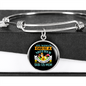 Any Woman Can be a Shih Tzu Mom Bracelet Stainless Steel or 18k Gold Circle Bangle-Express Your Love Gifts