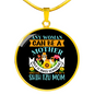 Any Woman Can be a Shih Tzu Mom Circle Necklace Stainless Steel or 18k Gold 18-22"-Express Your Love Gifts