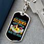Any Woman Can be a Shih Tzu Mom Keychain Stainless Steel or 18k Gold Dog Tag Keyring-Express Your Love Gifts