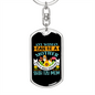 Any Woman Can be a Shih Tzu Mom Keychain Stainless Steel or 18k Gold Dog Tag Keyring-Express Your Love Gifts