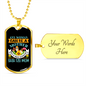 Any Woman Can be a Shih Tzu Mom Necklace Stainless Steel or 18k Gold Dog Tag 24" Chain-Express Your Love Gifts