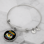 Any Woman Can be a Yorkshire Terrier Mom Bracelet Stainless Steel or 18k Gold Circle Bangle-Express Your Love Gifts