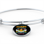 Any Woman Can be a Yorkshire Terrier Mom Bracelet Stainless Steel or 18k Gold Circle Bangle-Express Your Love Gifts